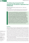 Cover page: The kidney drug transporter OAT1 regulates gut microbiome–dependent host metabolism