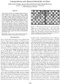 Cover page: Categorization and Abstract Similarity in Chess