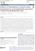 Cover page: Influence of urbanization on winter surface temperatures in a topographically asymmetric Tropical City, Bhubaneswar, India