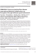 Cover page: PRINCESS: Privacy-protecting Rare disease International Network Collaboration via Encryption through Software guard extensionS.