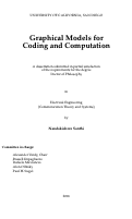 Cover page: Graphical models for coding and computation