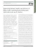 Cover page: Improving primary health care delivery in Bihar, India: Learning from piloting and statewide scale-up of Ananya
