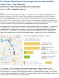 Cover page: EV Explorer: Educating and Persuading Consumers with an OnlineVehicle Energy Cost Calculator