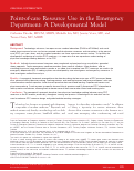 Cover page: Point‐of‐care Resource Use in the Emergency Department: A Developmental Model