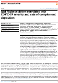 Cover page: IgM N-glycosylation correlates with COVID-19 severity and rate of complement deposition