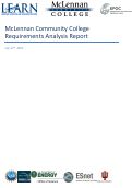 Cover page: McLennan Community College Requirements Analysis Report
