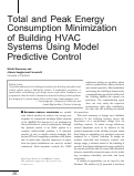 Cover page: Total and Peak Energy Consumption Minimization of Building HVAC Systems Using Model Predictive Control