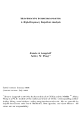 Cover page: ELECTRICITY FORWARD PRICES: A High-Frequency Empirical Analysis