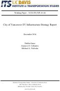Cover page: City of Vancouver EV Infrastructure Strategy Report