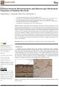 Cover page: Relation between Microstructures and Macroscopic Mechanical Properties of Earthen-Site Soils