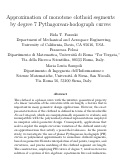 Cover page: Approximation of monotone clothoid segments by degree 7 Pythagorean–hodograph curves