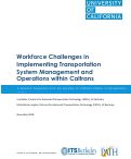 Cover page: Workforce Challenges in Implementing Transportation System Management and Operations within Caltrans 