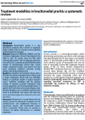 Cover page: Treatment modalities in brachioradial pruritis: a systematic review