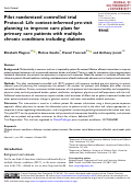Cover page: Pilot randomized controlled trial Protocol: Life context-informed pre-visit planning to improve care plans for primary care patients with multiple chronic conditions including diabetes.