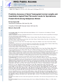 Cover page: Predictive Accuracy of Serial Transvaginal Cervical Lengths and Quantitative Vaginal Fetal Fibronectin Levels for Spontaneous Preterm Birth Among Nulliparous Women.