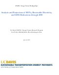 Cover page: Analysis and Projections of BEVs, Renewable Electricity, and GHG Reductions through 2050