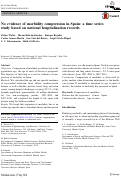 Cover page: No evidence of morbidity compression in Spain: a time series study based on national hospitalization records