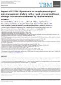 Cover page: Impact of COVID-19 pandemic on nonpharmacological pain management trials in military and veteran healthcare settings: an evaluation informed by implementation science.