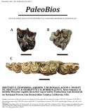 Cover page: New remains of middle Miocene equids from the Cajon Valley Formation, San Bernardino National Forest, San Bernardino County, California, USA