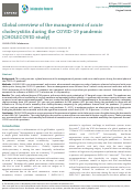 Cover page: Global overview of the management of acute cholecystitis during the COVID-19 pandemic (CHOLECOVID study)