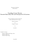 Cover page of Unveiling Covert Threats: Towards Physically Safe and Transparent AI Systems