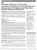 Cover page: Executive Summary of the Second International Guidelines for the Diagnosis and Management of Pediatric Acute Respiratory Distress Syndrome (PALICC-2).