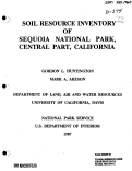 Cover page: Soil Resource Inventory of Sequoia National Park, Central Part, California