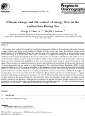 Cover page: Climate change and the control of energy flow in the southeastern Bering Sea