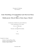 Cover page: Joint Modeling of Longitudinal and Survival Data via Multivariate Mixed Effects State Space Model