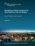 Cover page: Developing an Equity Framework for State Regulatory Decision-Making