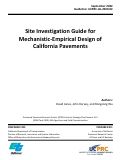 Cover page: Site Investigation Guide for Mechanistic-Empirical Design of California Pavements