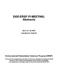 Cover page: 2nd Annual DOE-ERSP PI Meeting: Abstracts