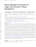 Cover page: Neural network acceleration of large-scale structure theory calculations