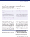 Cover page: Pathways of Microcirculatory Endothelial Dysfunction in Obstructive Sleep Apnea: A Comprehensive Ex Vivo Evaluation in Human Tissue.