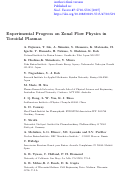 Cover page: Experimental progress on zonal flow physics in toroidal plasmas
