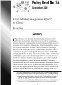 Cover page: Civil–Military Integration Efforts in China