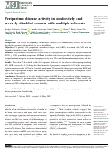 Cover page: Peripartum disease activity in moderately and severely disabled women with multiple sclerosis