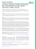 Cover page: Associations of Biomarkers of Kidney Tubule Health, Injury, and Inflammation with Left Ventricular Hypertrophy in Children with CKD.