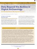 Cover page: Data Beyond the Archive in Digital Archaeology