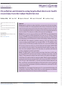 Cover page: Air pollution and dementia using longitudinal electronic health record data from the Indian Health Service