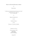 Cover page: Essays on Financial Information Analysis