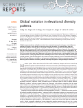 Cover page: Global variation in elevational diversity patterns