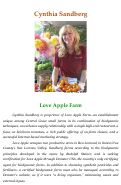 Cover page: Cynthia Sandberg: Love Apple Farm