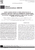 Cover page: Vaginal Bleeding Before 20 Weeks Gestation Due to Placental Abruption Leading to Disseminated Intravascular Coagulation and Fetal Loss After Appearing to Satisfy Criteria for Routine Threatened Abortion: A Case Report and Brief Review of the Literature