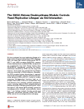 Cover page: The SAGA Histone Deubiquitinase Module Controls Yeast Replicative Lifespan via Sir2 Interaction