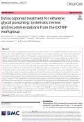 Cover page: Extracorporeal treatment for ethylene glycol poisoning: systematic review and recommendations from the EXTRIP workgroup.