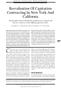 Cover page: Reevaluation of capitation contracting in New York and California