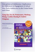 Cover page: Conceptions of Adolescence: Implications for Differences in Engagement in School Over Early Adolescence in the United States and China