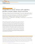 Cover page: Cooperation of cancer drivers with regulatory germline variants shapes clinical outcomes