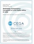 Cover page: Rethinking Transparency: Corruption in Local Public Office in India